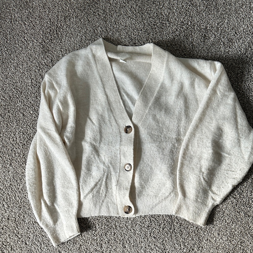 H&M Cream Cardigan Sweater
